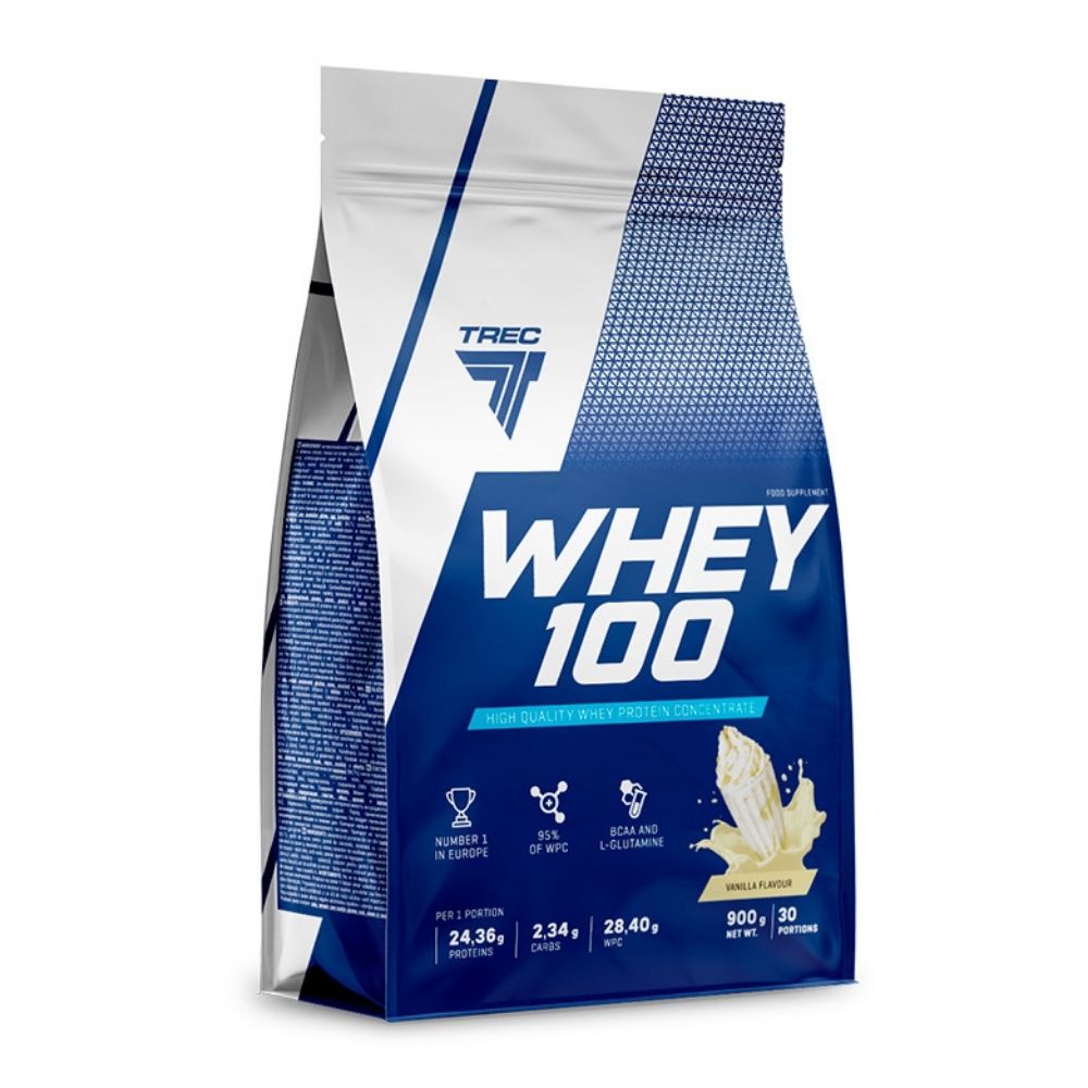 Протеин Trec Nutrition Whey 100 Сывороточный протеин 900 g Ваниль